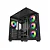 GABINETE NEXUS GAMER TITANIUM COM 4 FANS ARGB PRETO - Imagem 1