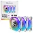 KIT FAN 3 UNIDADES BRANCO BLUECASE K05 ARGB - Imagem 1