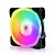 KIT 7 FANS ROUND5 CRYSTAL PRETO COM CONTROLADORA ARGB - Imagem 1