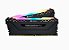 Memória Ram P/ Desktop 32GB DDR4 CL15 3000 Mhz CORSAIR VENGEANCE PRO RGB BLACK - CMW32GXM2C3000C15 (2X16GB) - Imagem 3