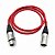 Cabo XLR profissional - 5 Metros - Vermelho - Imagem 2