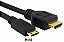 Cabo MINI HDMI para HDMI 1.4 Ultra HD 3D 3 metros - Imagem 2