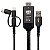 Cabo HDMI 3 em 1 Tipo-C Lightning MicroUSB/V8 TV/Projetor - Imagem 1
