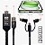 Cabo HDMI 3 em 1 Tipo-C Lightning MicroUSB/V8 TV/Projetor - Imagem 2