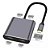Adaptador Tipo-C 4 em 1 com 2 Portas HDMI, USB-A 3.1 e USB-C PD 100W - Imagem 1