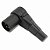 Conector XLR Macho 90 Graus Profissional Preto - Imagem 1