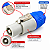 Conector Powercon Macho 20A - Azul/Branco - Imagem 3