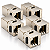 Kit com 5 peças Keystone RJ45 Cat6 Blindado - Imagem 1