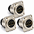 Kit com 3 peças Keystone HDMI Metálico Femea x Femea - Imagem 1