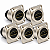 Kit com 5 peças Keystone HDMI Metálico Femea x Femea - Imagem 1