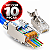 Kit 10 Conectores Rede RJ45 CAT7 Blindado Vazado Prensa Cabo - Imagem 1