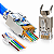 Kit 30 Conectores Rede RJ45 CAT7 Blindado Vazado Prensa Cabo - Imagem 2