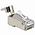 Kit 50 Conectores Rede RJ45 CAT7 Blindado Vazado Prensa Cabo - Imagem 4
