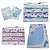 Kit 3 Cueiro Manta Bebê Duplo Malha 90x90cm 100% Algodão Vivaldi Baby Varias Estampas Com Viés Mantinha - Imagem 1