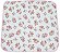 Fraldinha de Boca Quadriculada estampada 33x33cm com croche - Imagem 3