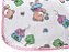 Fraldinha de Boca Quadriculada estampada 33x33cm com croche - Imagem 5