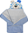 Toalha Carinhas 70x90cm com Capuz Baby com forro de fralda - Imagem 2