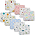 Kit 10 Fraldinha De Boca Pano Luxo Estampada Dupla 35x35cm Comum Pacote 100% Algodão Estampas Sortidas - Imagem 1