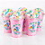 Algodão doce rosa no pote personalizado com marshmallow rosa - Imagem 1