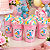 Algodão doce rosa no pote personalizado com marshmallow rosa - Imagem 2