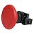 P20BYR-R-1B | Botão Emergência 22mm Plástico C/ Cogumelo 60mm   - Vermelho - 1nf | Metaltex - Imagem 1