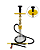 Narguile Seven Burn Eletric Completo Dourado e Clear - Imagem 1
