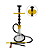 Narguile Seven Burn Eletric Completo Dourado e Marrom - Imagem 1