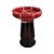 Rosh Beta Bowl Black Line Cuba Escorrida Vermelha e Branco - Imagem 1