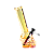 Bong Vidro Caveira Metalico 16cm x 25mm - Imagem 1