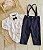 Look Pietro azul marinho - Body branco - Imagem 1