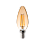 LAMPADA VELA LISA C35 AMBAR FILAMENTO DE LED 4W 360° 2400K 360LM 100-240V E-14 - 3.650.5836 - Imagem 1