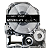 Fita adesiva compativel com LK-2BWV, branco sobre preto, largura 6mm, comprimento 9m (modelo SD6KW) - Imagem 3