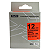 Fita adesiva compativel com LK-4DBF, preto sobre laranja fluorescente, largura 12mm, comprimento 5m (modelo PTe-SK12D) - Imagem 3