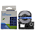 Fita adesiva compativel com LK-4LBP, preto sobre azul, largura 12mm, comprimento 9m (modelo SC12BW) - Imagem 1