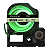 Fita adesiva compativel com LK-4ZBU, preto sobre verde fosforescente, largura 12mm, comprimento 5m (modelo PTe-SY12YD) - Imagem 2