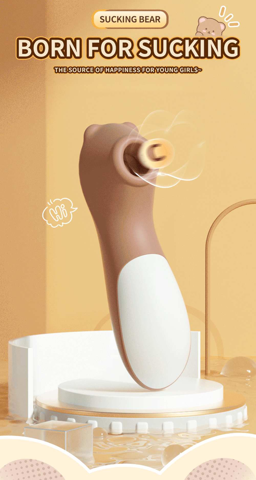 "SuckingBear" - Sugador clitóris poderoso sucção vibrador feminino - BirdSexy - Imagem 8