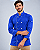 Dólmã Chef de Cozinha Azul Elegance Unissex 100% Algodão - Dr Chef - Imagem 3