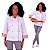 Dólmã Feminino Chef Cozinha Sarja Estampado Branco Morangos - Imagem 1