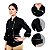 Dólmã Chef Feminino Preto/ Branco 100% Algodão - Imagem 2