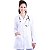 Jaleco Branco Feminino Acinturado Saúde Enfermagem Medicina - Dr Chef - Imagem 1