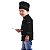 Dólmã Chef de Cozinha Infantil Chapéu Mestre Cuca Preto - Imagem 6