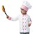 Conjunto Chef de Cozinha Infantil Dólmã e Chapéu Colorido 02 a 14 anos - Dr Chef - Imagem 3
