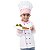 Conjunto Chef de Cozinha Infantil Dólmã e Chapéu Colorido 02 a 14 anos - Dr Chef - Imagem 5