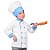Conjunto Chef de Cozinha Infantil Dólmã e Chapéu Colorido 02 a 14 anos - Dr Chef - Imagem 8