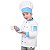 Conjunto Chef de Cozinha Infantil Dólmã e Chapéu Colorido 02 a 14 anos - Dr Chef - Imagem 9
