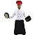 Avental Para Chef de Cozinha Tipo Saia Preto - Dr Chef - Imagem 2
