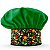 Chapéu Para Chef de Cozinha Legumes Preto - Dr Chef - Imagem 5