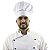 Chapéu Chef Cozinha Profissional Branco Com Preto - Dr Chef - Imagem 1