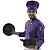 Chapéu para Chef Cozinha Profissional Roxo Branco - Dr Chef - Imagem 2