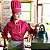 Chapéu Para Chef de Cozinha Profissional Rosa - Dr Chef - Imagem 2